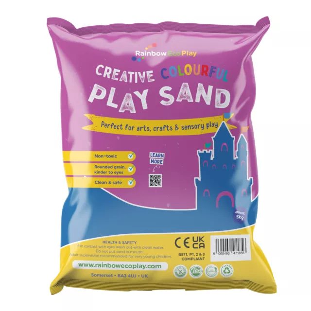 Rainbow Eco Coloured Play Sand for Kids, Sandpit Sand, Childrens Sand  5kg/15kg