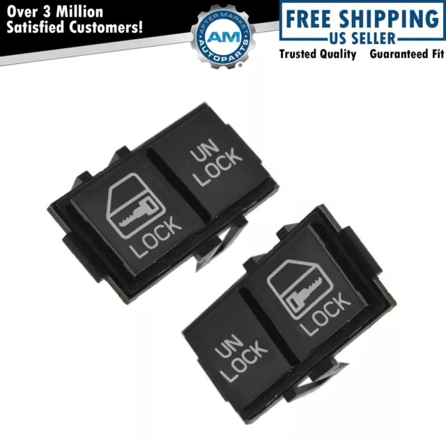 Power Door Lock Switch Button Pair Set for Chevy Pontiac Buick Cadillac