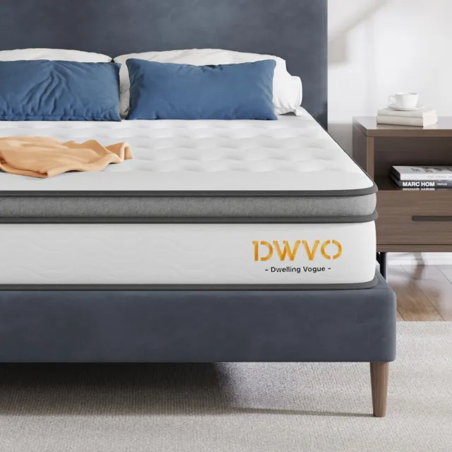 12" Twin Full Queen King Size Hybrid Mattress Innerspring  and Gel Memory Foam