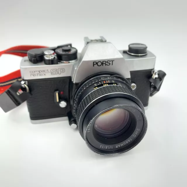 Porst Compact Reflex SP mit Tarkurmar 1:1,8/55mm analoge Spiegelreflexkamera