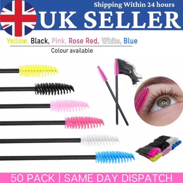 Disposable Eyelash Brush Mascara Lash Extension Wands Make Up Applicator Spoolie