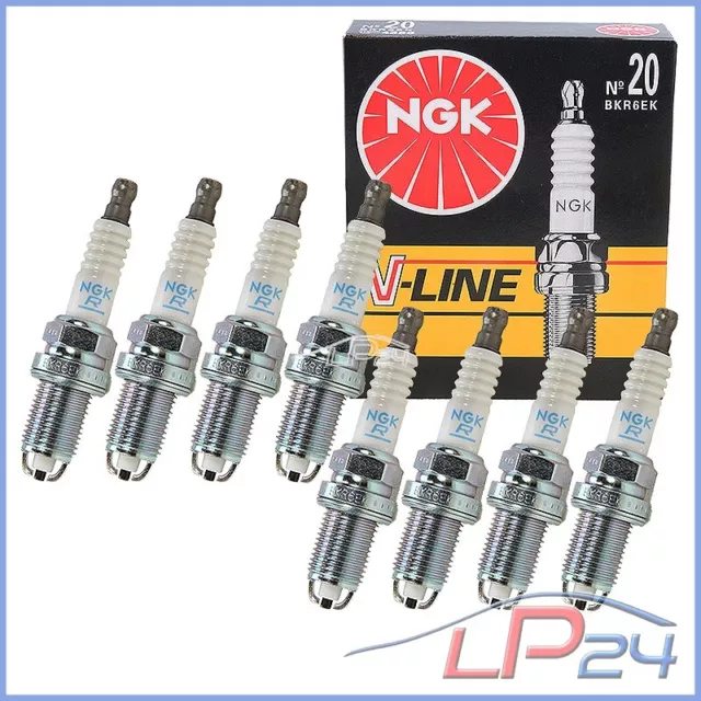 8X Ngk Bougie D'allumage V-Line 20 Pour Bmw Série 5 E34 E39 530 535 540