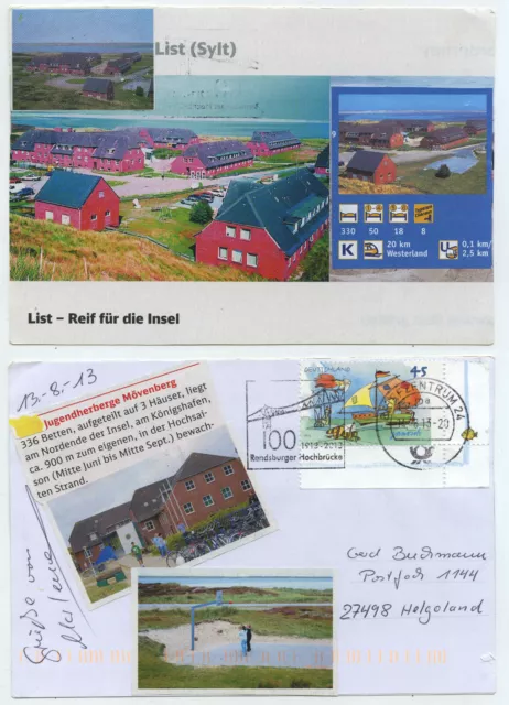 61327 - list on Sylt - youth hostel Mövenberg - homemade postcard, run