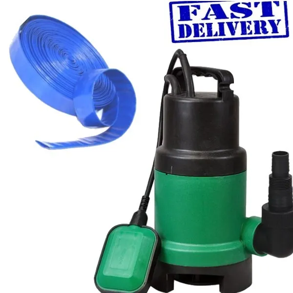 Dirty Water Submersible Pump 400w -10000 Litres Per Hour + 10M X 25MM  LF Hose