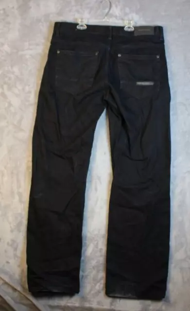 SEAN JOHN Jeans Hamilton Black Cotton Pocket Detail Relaxed Size 36 x 34 3