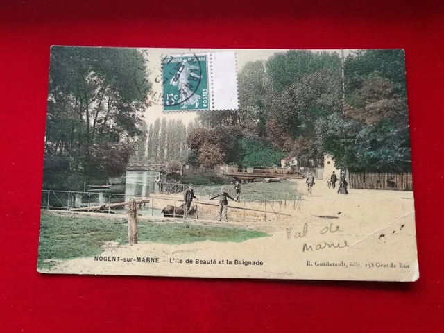 CPA 94 NOGENT sur MARNE - L'Ile de Beauté et la Baignade