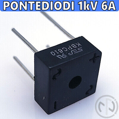 Sb Ponte diodi D2SB60 Raddrizzatore monofase 2A 600V montaggio verticale a saldare 