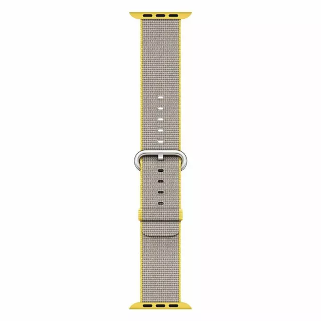 Original Apple Uhrenarmband 42 mm 44 mm 45 mm gelb hellgrau gewebt Nylon MNKJ2ZM/A 2
