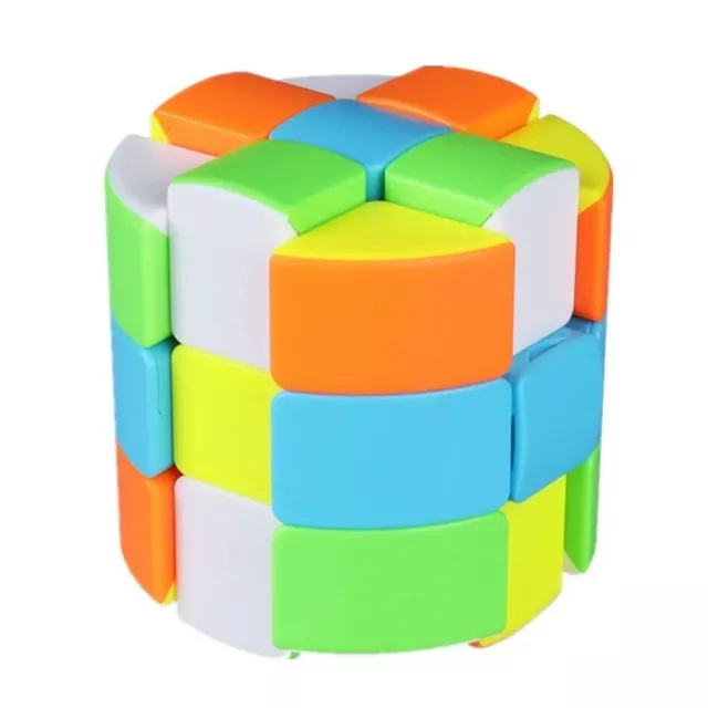 Qiyi Barrel Cube 3x3x3 Cube magique de forme étrange sans autocollant Cube...