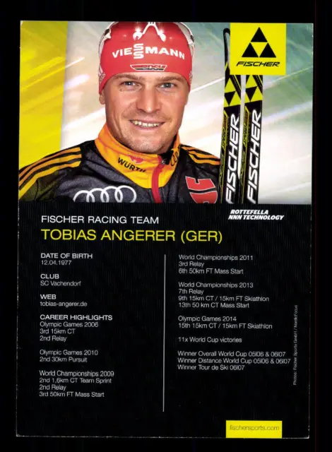 Tobias Angerer Autogrammkarte Original Signiert Skilanglauf + A 173231 2