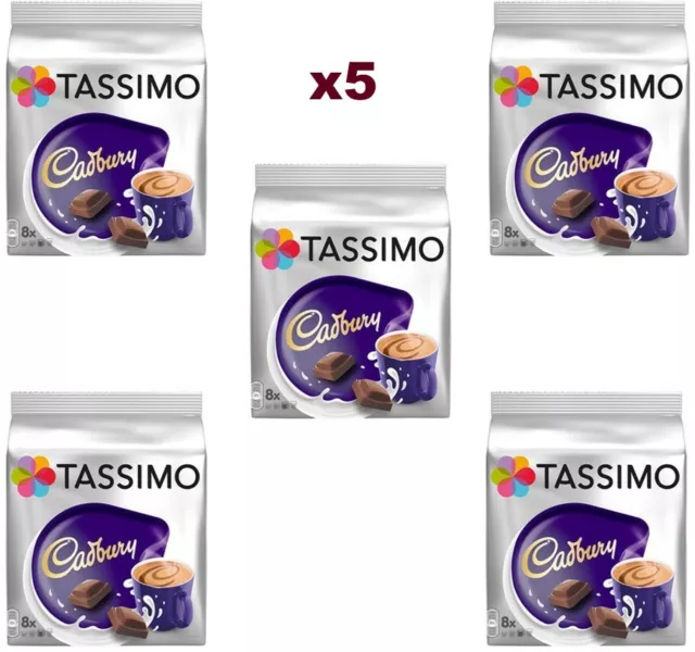 TASSIMO Milka Hot Chocolate 8 T DISCs (Pack of 5, Total 40 T DISCs
