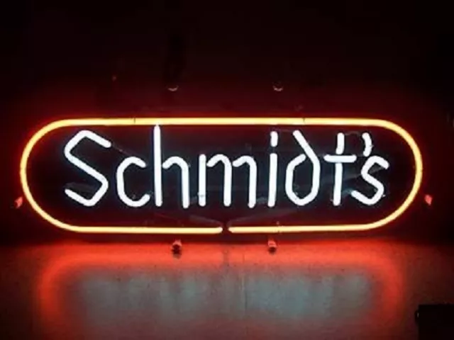 20"x10" Schmidt's Bar Shop Neon Sign Light Lamp Visual Beer Artwork L1260