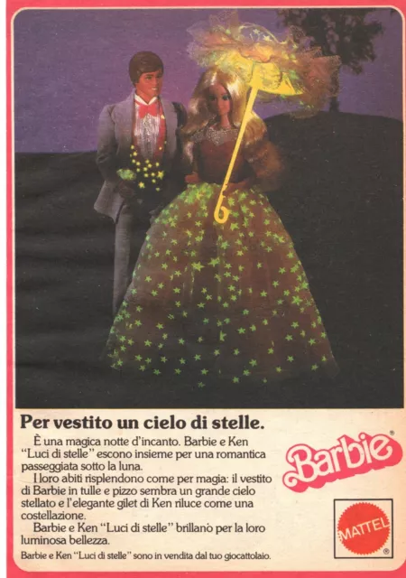 Barbie Ken Luci di Stelle Pubblicità 1986 Italian Magazine Advertising 18x13 cm