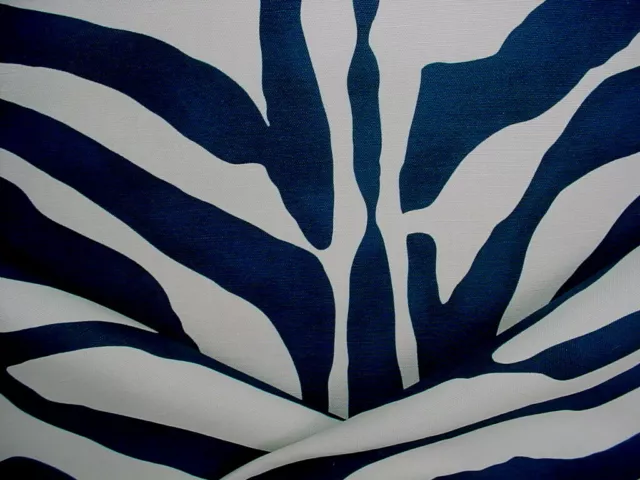 3-1/8Y Lee Jofa 2017154 Dinisen Print Navy Zebra Stripe Upholstery Fabric