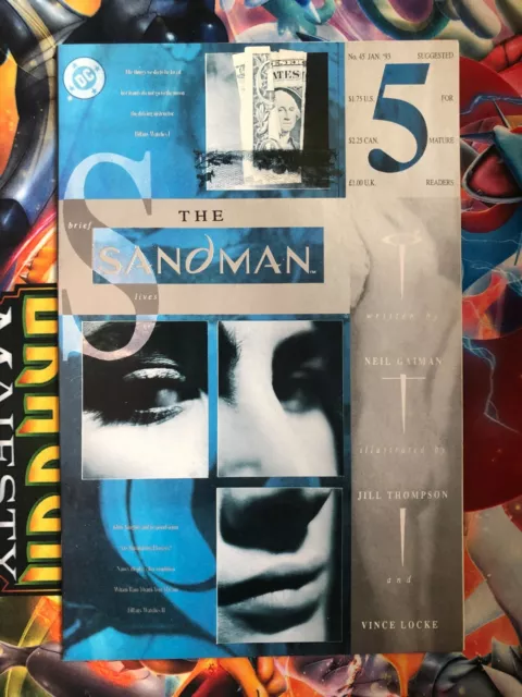 DC Comics The Sandman #45 Brief Lives Part 5 January 1993 Neil Gaiman