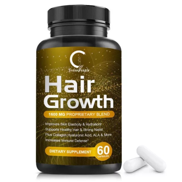 60Pills Advanced Anti Hair Loss Capsules | DHT Blocker Fast Hair Growth Vitamins