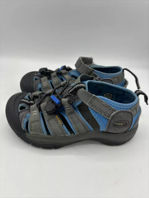 KEEN KIDS WATERPROOF Blue Grey Hiking Sandal Strap Shoes Size 12 Youth ...