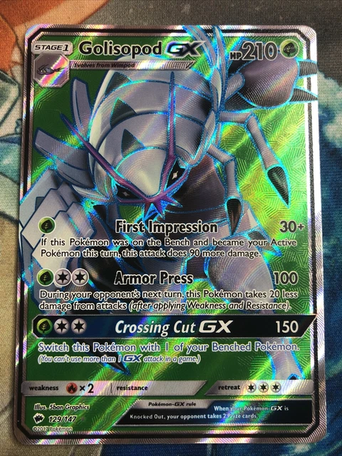 Golisopod GX 129/147 - Vollständige Kunst - SM brennende Schatten | Pokémonkarte | Fast neuwertig