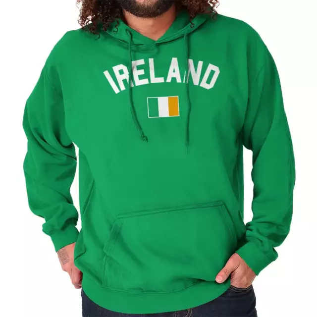 Ireland Country National Irish Soccer Team Adult Long Sleeve Hoodie Sweatshirt