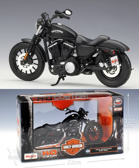 thumbnail image 2 of Maisto 1:18 Harley Davidson 2014 Sportster Iron 883 – Black Die-Cast Motorcycle Model 2 of 3
