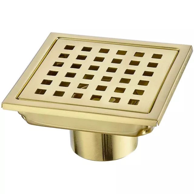 Square Shower Drain 4 inch, Nicmondo Floor Waste Drain Point Center with Remo...