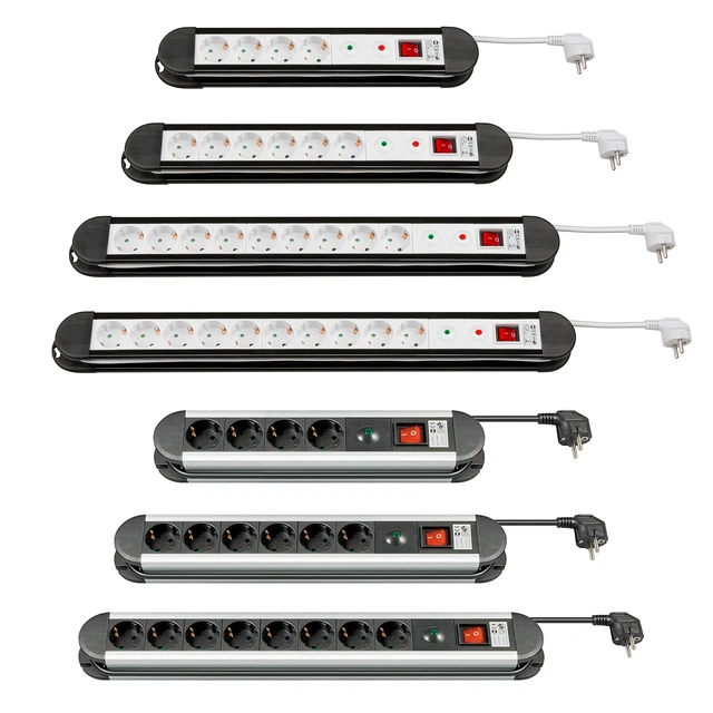 MULTIPLE OUTLET SOCKET Strip Outlet Power Bar Multiple Male Bar £14.72