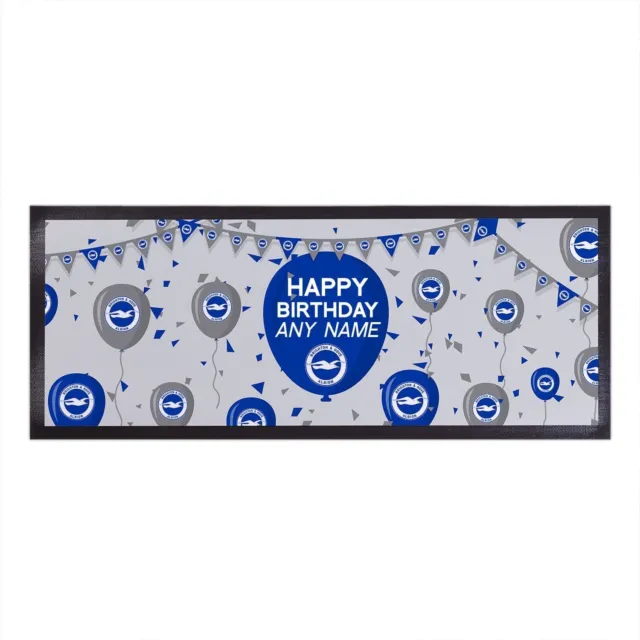 Brighton & Hove Albion Officially Licensed - Birthday - Personalised Bar Runner