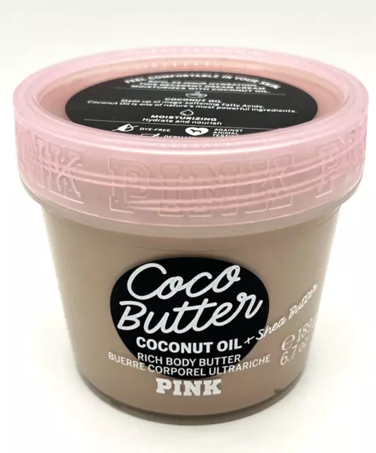 Victoria's Secret Coconut Oil + Shea Butter Rich Body Butter Moisturizer Pink Victoria's Secret Coconut Oil + Shea Butter Rich Body Butter Moisturizer Pink