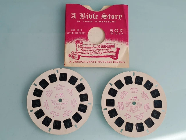 VINTAGE CHURCH CRAFT A Bible Story BIRTH OF JESUS VIEW MASTER Reels 