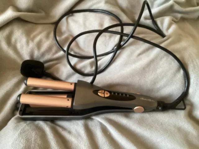 CHRISTINA AGUILERA WAVE Styler Curling Tong Triple Barrel beach waves natural 9.99 PicClick UK