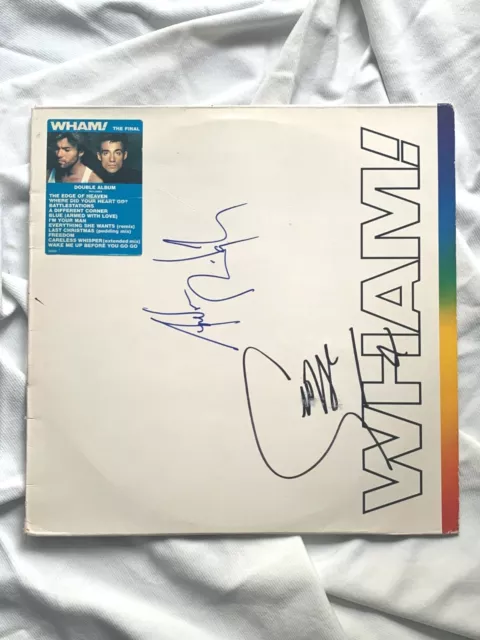 Signed WHAM The Final 12" vinyl LP original AUTOGRAPH George Michael InPERSON