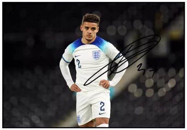 1415. Signed Max Aarons England Under-21s Picture 1 (PRINTED AUTOGRAPH - A4)