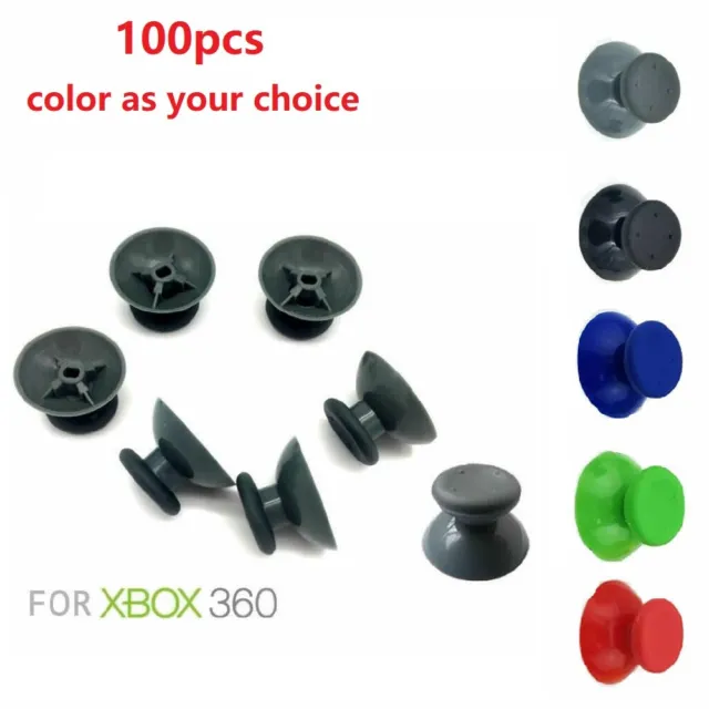 100pcs Analog Thumbsticks Thumb Sticks Joystick Cap Grip For Xbox 360 Controller
