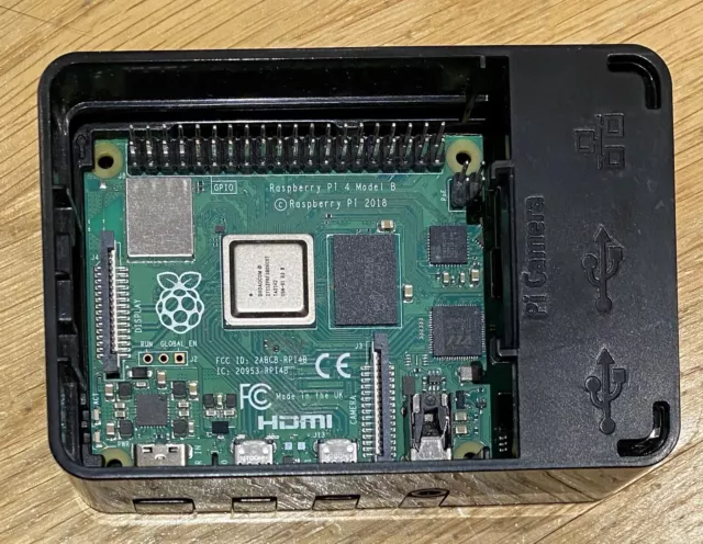 Raspberry Pi 4 Computer Model B 8GB Ram with PSU + 32GB MicroSD + Fan-less Case