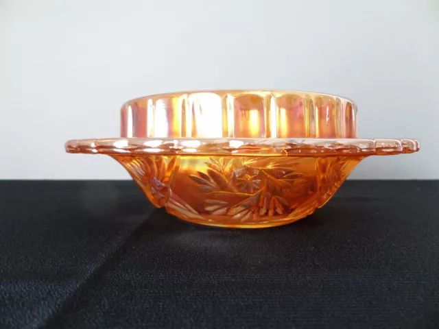 Antigone Marigold Carnival Glass Dish by Brockwitz, Germany. Good Colour!