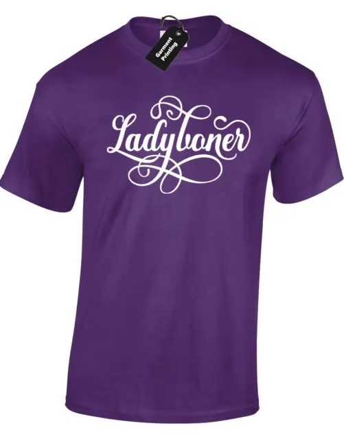 Ladyboner Mens T-Shirt Funny Printed Design Slogan Joke Gift For Her Him Top