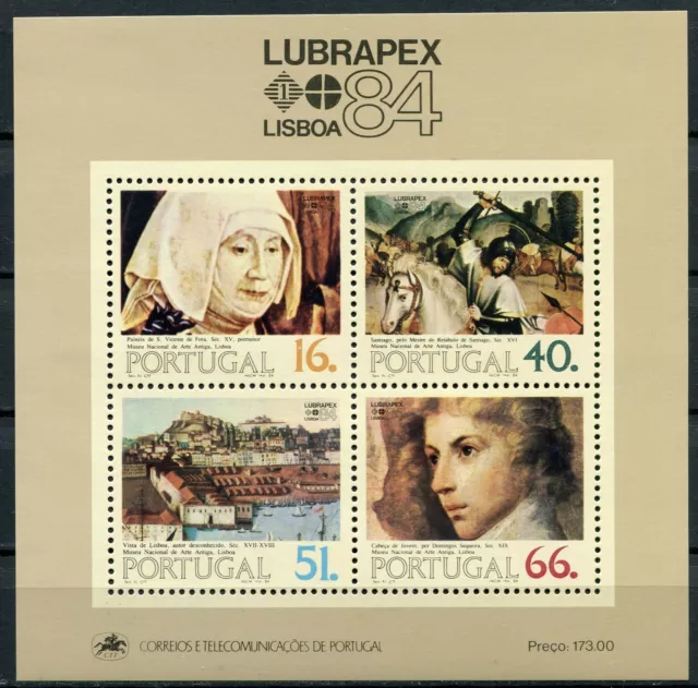 Portugal Block 44 postfrisch, Briefmarkenausstellung LUBRAPEX '84 in Lissabon