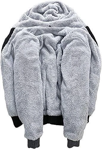 ZITY Mens Zip Up Hoodie Heavyweight Winter Sweatshirt Fleece Sherpa Lined Warm