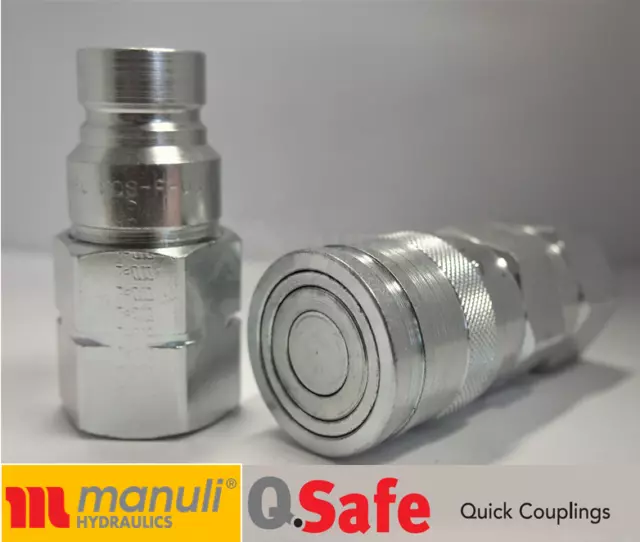 Italian Hydraulic Flat Face Quick Couplings - ISO 16028- BSPP/UNO -Various Sizes