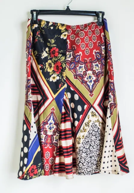 Jean Paul Gaultter vintage women's silk multicolor skirt US size S