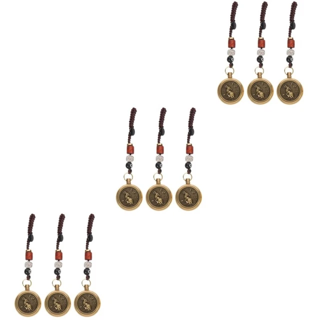 9 Sets Porte-clés Lapin Ornements Suspendus De Boucle Métal Zodiaque Gérer