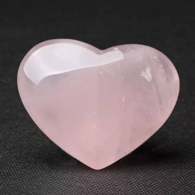 Rosa Rosenquarz Herz geformt Kristall geschnitzt Palm Love Healing Edelstein