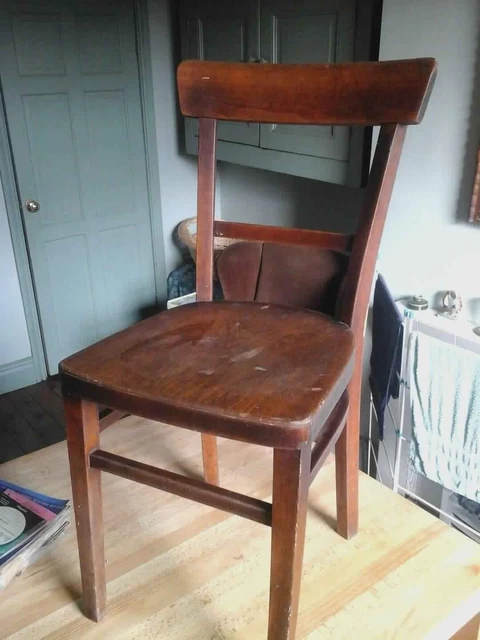 Cc41 Set Of 3 Kitchen Chairs - Ww2 - Wooden Dining