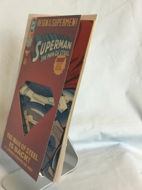 1993 DC Comics SUPERMAN THE MAN OF STEEL #22 Red Die Cut Cover & Bonus Poster 7