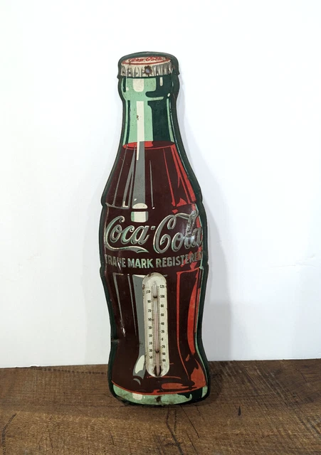 Vintage 1960's Coca-Cola Thermometer - 17"