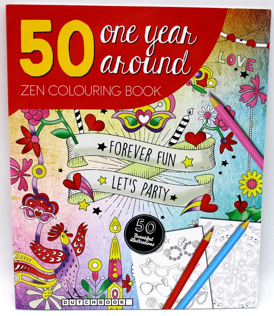 Malbuch Fun für Erwachsene 50 Spaß Motive Ausmalen Zen Malen mit Vorlage NEU