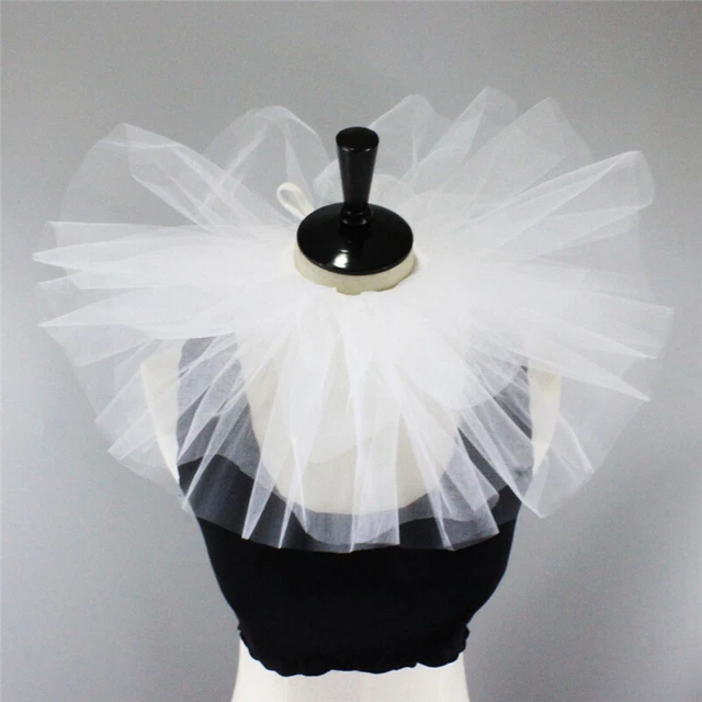 Rete Tutu Gonfio Finto Falso Colletto Collo Staccabile Performance Cosplay