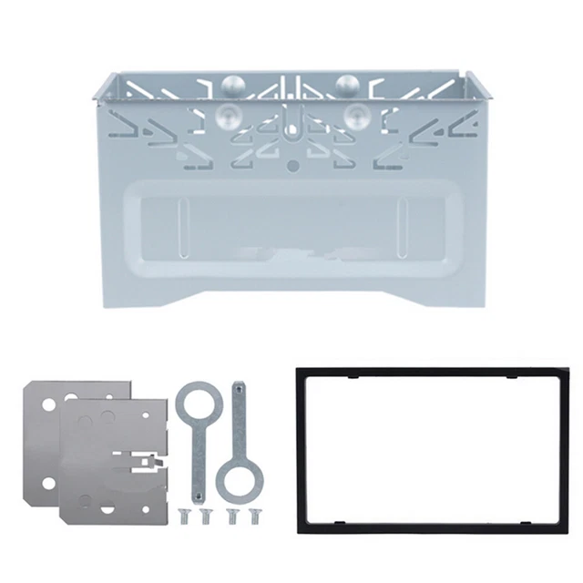 Metal 2Din Fascia Mounting Dash Kit for Car Radio DVD Stereo Installation Frame