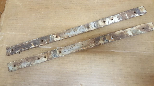 LOT antique 2pc 19.25" BARN DOOR IRON STRAP HINGES lancaster pa AMISH FARM 3