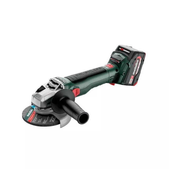 METABO Akku-Winkelschleifer W 18 LT BL 11-125 | 2x Akku 4,0 Ah | Ladegerät ASC 5